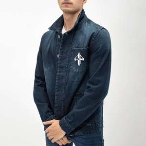 Nuevo Chándal Personalizado con Servicio OEM/ODM, 100% Algodón de Alta Calidad para Hombre, Cuello Alto, Estilo Denim para Invierno - Product Image 4