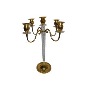 Bougeoir décoratif attrayant à 4 bras pour bougies pilier, idéal pour la décoration de table de mariage et de fêtes - Product Image 2