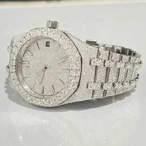 Reloj de diamantes de moissanita de primera calidad con relojes de pulsera de estilo lujoso de mayoristas indios exportadores precios bajos - Product Image 3