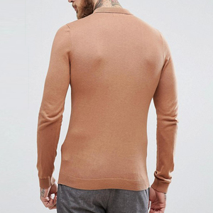 Camiseta Polo Lisa Personalizada, Diseño con Tres Botones en la Parte Delantera, Estilo Moderno, Camiseta Polo de Manga Larga Personalizada para Hombre, Venta al por Mayor - Product Image 2