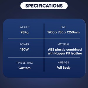 เก้าอี้นวดอัจฉริยะเก้าอี้นวดร่างกายแบบไร้แรงโน้มถ่วง5D ควบคุมได้อย่างรวดเร็ว - Product Image 6