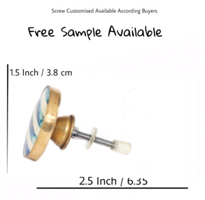 <b>Turquoise</b> White Strips Brass Resin Wood Bone Horn Drawer Door Cabinet Knobs Pull Handle Export Quality Kitchen Bedroom Outdoor - Product Image 3