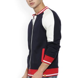 Veste universitaire coupe moderne pour hommes personnalisé OEM Streetwear Bomber Blouson de haute qualité en coton mélangé - Product Image 3