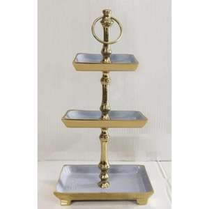 Stainless Steel Eco-Friendly Customizable <b>3</b>-<b>Tier</b> <b>Cake</b> <b>Stand</b> Serving Trays for Events Parties Holiday Decoration American Style - Product Image 3