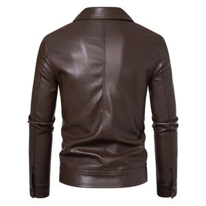 Chaquetas ejecutivas formales ajustadas para hombre, abrigos de cuero PU informales de negocios para hombre de buena calidad - Product Image 4