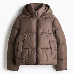 Nouvelle arrivée Veste matelassée en toile pour homme grande taille, personnalisée, hiver, capuche, col mandarin, logo frontal, imperméable, coupe-vent - Product Image 1