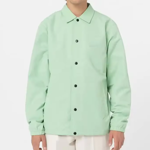 Vestes d'entraîneur personnalisées de haute qualité pour hommes Tissu en toile à bas prix direct d'usine avec col montant Services de conception OEM - Product Image 4