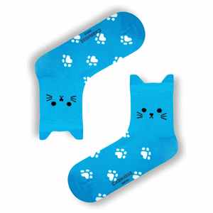 5-Pack Seamless <b>Cat</b>-Shaped Breathable Cool <b>Socks</b> Cute Animal Print Design Knitted with Custom Logo One Size for Daily Use - Product Image 3
