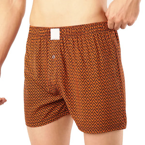 Industrie Tendance Hommes Rouge 100% Coton Boxers Respirant Avec Imprimé Taille Élastique À Vendre Hommes Culottes Personnalisées En Vrac - Product Image 4