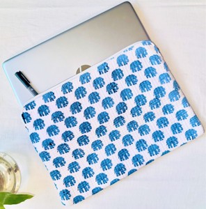 Élégant étui pour ordinateur portable 100% coton à imprimé floral pour MacBook Pro Air et pochette pour iPad sacs de bureau souples - Product Image 3