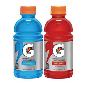 Gatoradee Lemon-Lime, Fruit Punch & Cool Blue Thirst Quencher Boisson sportive variée Pack de 12 bouteilles x 24 fl oz Bouteille d'hydratation - Product Image 6