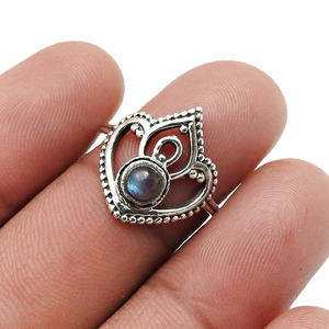 ขายส่ง925เงินสเตอร์ลิงธรรมชาติหินอัญมณีลาบราดอร์เครื่องประดับที่ดีแหวนสวมสำหรับงานแต่งงานและงานเลี้ยง - Product Image 3