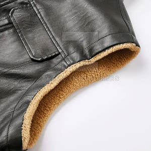 Gilet d'hiver en cuir personnalisé pour hommes-Vêtements d'extérieur respirants et durables de haute qualité avec couleurs et logo personnalisés - Product Image 3