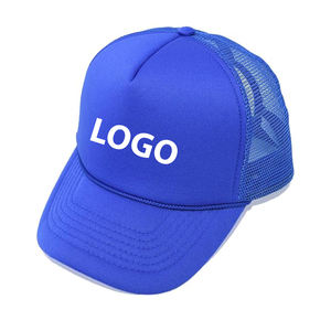 Gran oferta de moda al aire libre playa estampado en blanco frente espuma malla espalda ajustable camionero sombrero hombres venta al por mayor transpirable sólido ajustable - Product Image 6