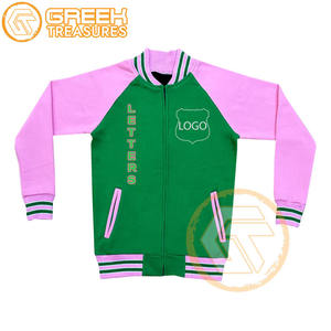 Alpha personnalisé |   Veste universitaire en molleton de coton Kapa brodée, sororité, haute qualité, respirante, séchage rapide, fermeture éclair, vestes pour femmes - Product Image 2