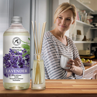 Aromatika - Recarga de Difusor de Aroma Natural de Lavanda, 500 ml, Fragancia Duradera para Habitaciones, Aceite para Difusor de Varillas, Aromaterapia