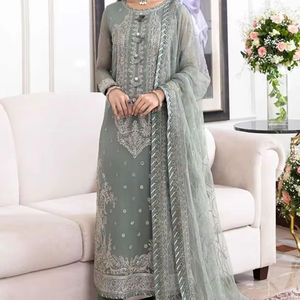 2025 Top Selling Unstitched Formal Party <b>Dress</b> New Designer Regular Length Salwar Kameez Women's Ready-to-Wear Clothing Indian - Product Image 1