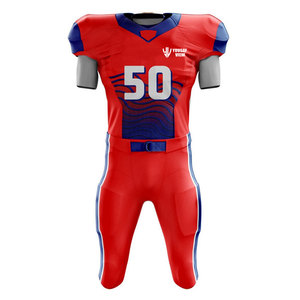 Conjuntos de Uniformes de Fútbol Americano de Manga Corta, Tallas Grandes, Cómodos, 100% Poliéster, Transpirables, Personalizables, Nueva Llegada para Hombre - Product Image 1