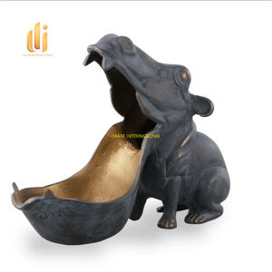 Bol décoratif en argent moderne fabriqué à la main avec plat de fruits en métal à base d'or pièce maîtresse artisanale pour Table à manger bol de cuisine à la maison - Product Image 4