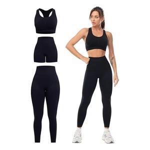 Hot Sale 5 Pieces Set Top and Bottom Gym Fitness Suit Women Workout Sports Wear Blank Custom Logo Yoga Set - Product Image 2