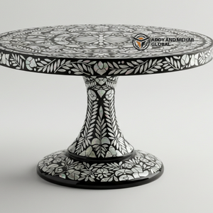 ฐานวางเค้ก/อุปกรณ์ทำขนม ประดับมุกดำหรูหรา งานฝีมือศิลปะ สำหรับใช้ในบ้านและงานต่างๆ - Product Image 4