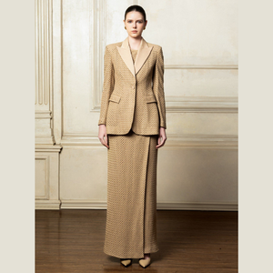 Gran oferta Blazers señoras mujeres CLEF NOTCHED BLAZER 1 botón Blazer tela de alta calidad embalaje personalizado ropa de mujer elegante - Product Image 4