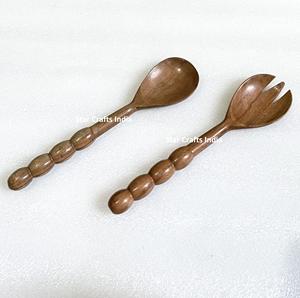 Cuillère à salade en bois d'acacia Serveur de salade personnalisé Ustensiles de cuisine personnalisés Top vente - Product Image 1