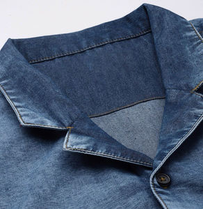 Conjunto de pantalones cortos de mezclilla abotonados para hombre, conjunto de pantalones cortos de talla grande de alta calidad, moda de verano para exteriores, conjuntos cortos lavados personalizados - Product Image 5