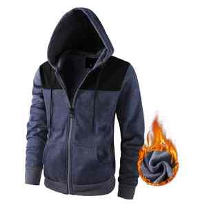 Sweat à capuche noir personnalisé avec fermeture éclair, uni, teinture unie, double fermeture éclair, surdimensionné, lourd, à fermeture éclair - Product Image 1