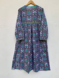 2023 colección al por mayor tie Dye caftán largo con cuello en V medias mangas tela de rayón vestido holgado con abertura lateral caftán de primavera - Product Image 4