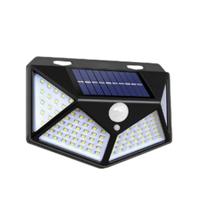Lampe murale solaire LED Premium à triple face avec capteur de mouvement, étanche, pour extérieur et jardin, haute luminosité