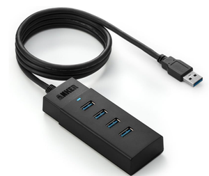 AK-68ANHUB-LB4A-0009 AH401 4-Port <b>USB</b> 3.0 SuperSpeed <b>Hub</b> with 3.3-Foot Cable - Product Image 3