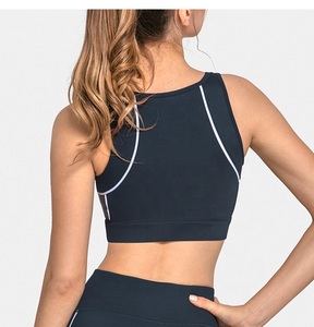 สปอร์ตบรามีซิปด้านหน้าของ1/2เสื้อกล้ามคอสูงสำหรับผู้หญิงชุดออกกำลังกาย - Product Image 4