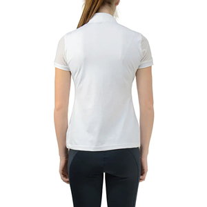 Chemise de spectacle à col zippé magnifiquement conçue à séchage rapide à manches courtes vêtements de compétition équestre tissu respirant pour cheval - Product Image 3