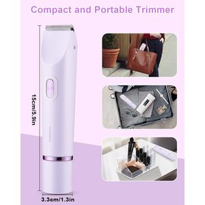 Rasoir électrique rechargeable USB pour femme, utilisation humide et sèche, double lame pour le visage, le corps, les aisselles, les sourcils, le nez, la zone pubienne, IPX7 - Product Image 4
