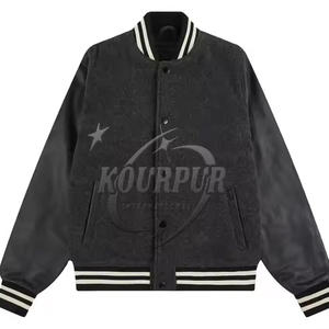 Diseño de logotipo personalizado Otoño Transpirable Unisex Varsity Sport Baseball Jacket Adult Men's Bomber Jacket - Product Image 1
