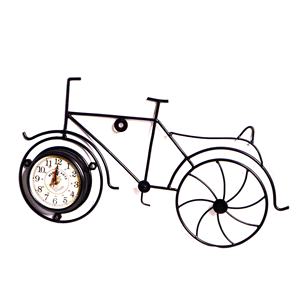 Horloge murale vintage de luxe en métal pour vélo, décoration nautique avec alarme à quartz, espace noir pour la maison ou le bureau - Product Image 4