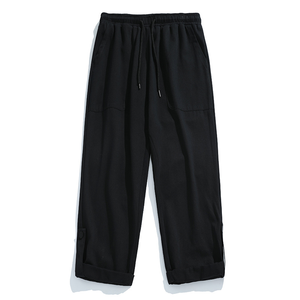 New Fashion Brand <b>Men's</b> Casual Pants for Spring Summer Elastic Waist Mid Waist Design Comfortable Straight Workwear <b>Trousers</b> - Product Image 3