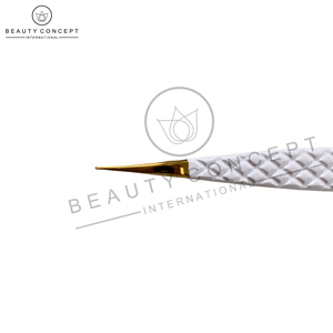 Concept de beauté Service OEM écologique Pince à cils en acier inoxydable Collection or blanc de haute qualité avec embouts pointus - Product Image 2