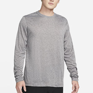 Camiseta de Alta Calidad para Hombre, 100% Algodón, Lisa, Ropa Informal, Transpirable, Personalizable, Cuello Redondo, Manga Larga - Product Image 5