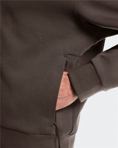 เสื้อสเวตเตอร์ผ้าฝ้ายขนแกะแบบรูดซิปมีฮู้ดสำหรับผู้ชายเสื้อสเวตเตอร์แบบมีซิปสำหรับเล่นกีฬาสีน้ำเงินเข้ม - Product Image 4