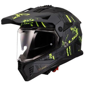 LS2 pioniere 2 pazzo casco nero-grigio-rosso - Product Image 4