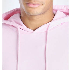 เสื้อกันหนาวมีฮู้ดสำหรับผู้ชายเสื้อแขนยาวทรงหลวมสวมใส่สบายสีทึบ - Product Image 3