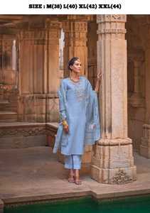 Ropa informal de algodón con pantalón Kantha Work Kurti y fabricación y proveedor de moda para mujer Dupatta DE LA India al precio más bajo - Product Image 5