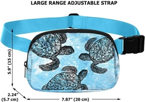 Riñonera cruzada totalmente sublimada Unisex, riñonera ajustable para viajes, correr, senderismo, estilo urbano a la moda - Product Image 3