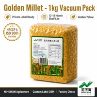 [Siap Label Pribadi] Golden Millet 1kg Kemasan Vakum |   Biji Millet Foxtail Kupas (curah) |   Label Kustom OEM |   Pemasok NIHEWAN