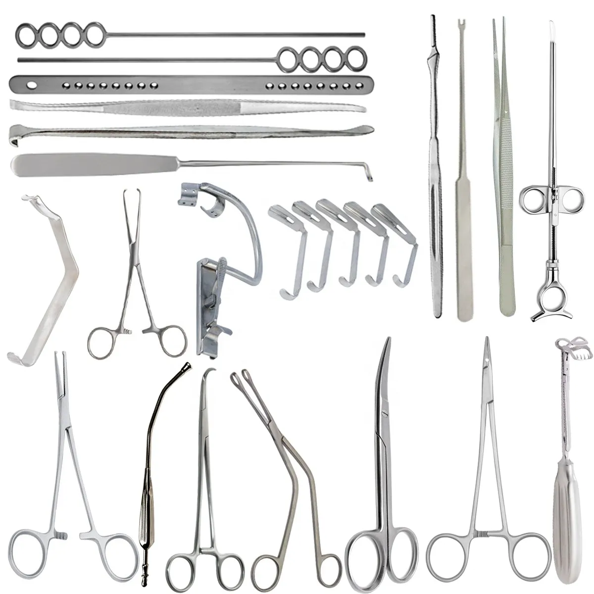 Ensemble d'instruments professionnels de chirurgie pour amygdalectomie et adénoïdectomie Instrument Kits de 25 pièces Ensembles de dissection des amygdales