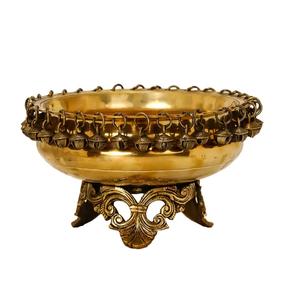 Handi urli โลหะตกแต่งเสร็จสีทองมีสไตล์ด้านบนน้ำหนักมากขายดีติดอันดับตกแต่งเทศกาลวินเทจโลหะ urli - Product Image 4