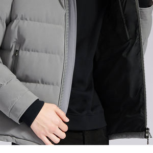 Elegante Stand Collar Bubble Chaquetas Hombres Mujeres Personalizable Impermeable Transpirable Bordado Bolsillos OEM Servicio Invierno - Product Image 3