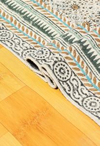 Tappetino per casa ricamato tappeto con stampa a blocchi di <span class=keywords><strong>orizzonte</strong></span> tappeto da preghiera intrecciato tappeto rettangolare in cotone a trama piatta tappeti indiani naturali - Product Image 5